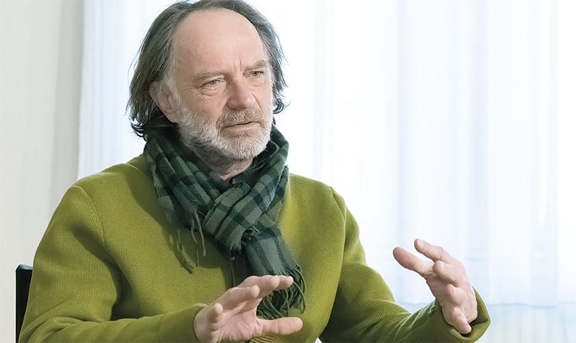 Prof. Christoph Reinprecht im Interview; Foto: MVÖ