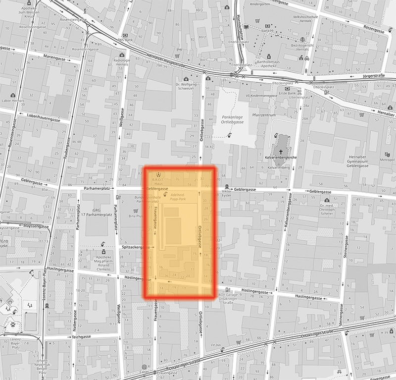 Untersuchtes Viertel des Gutachtens 1; Grafik: MVÖ