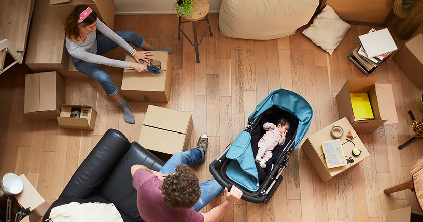 Umzug einer Jungfamilie; Foto: istockphoto.com